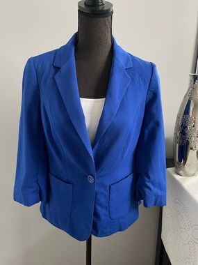 Cobalt Blue Knit Blazer- Small